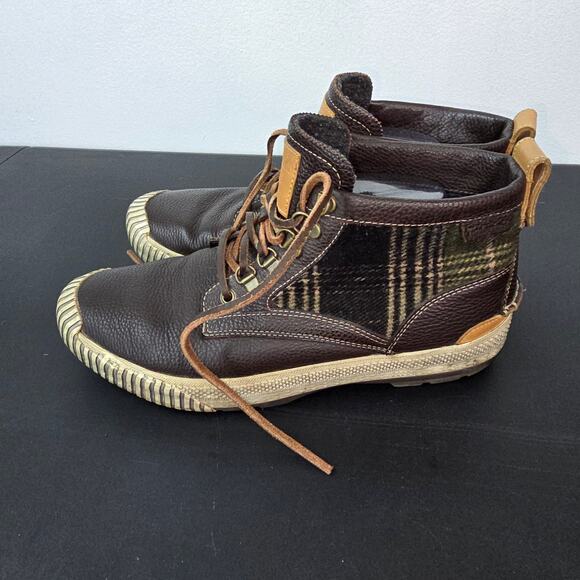 Timberland Smartwool Boots Sneakers Mens 10 Anti-Fatigue Brown Leather Gorpcore - Picture 5 of 11